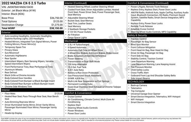 Used 2022 MAZDA CX-5 AWD 2.5 Turbo image 4