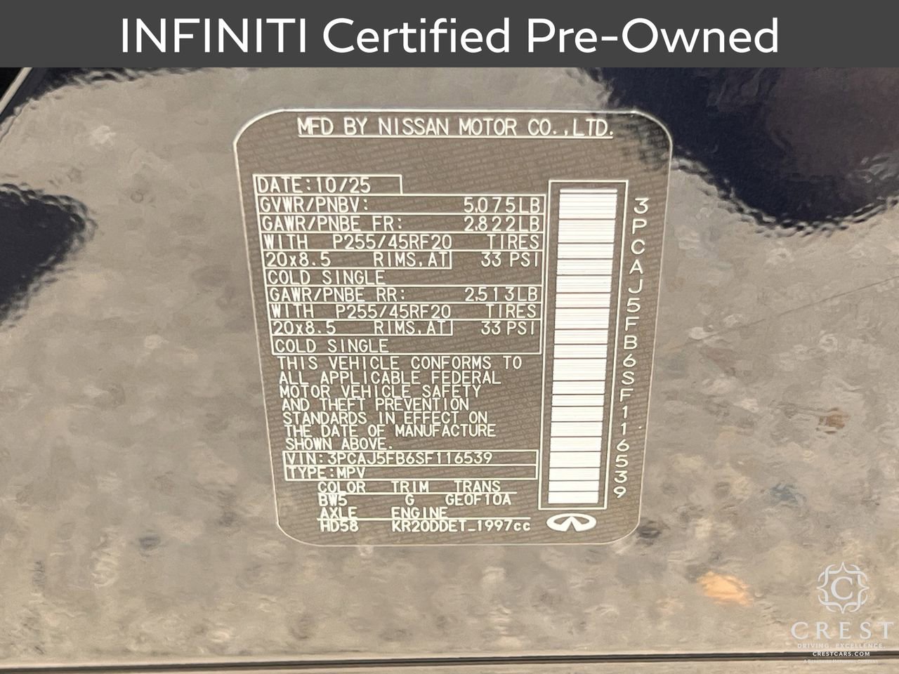 Certified 2025 INFINITI QX50 Sport AWD/4WD image 32