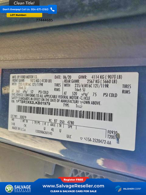 Used 2020 Ford Transit 250 148 High Roof Extended RWD image 17