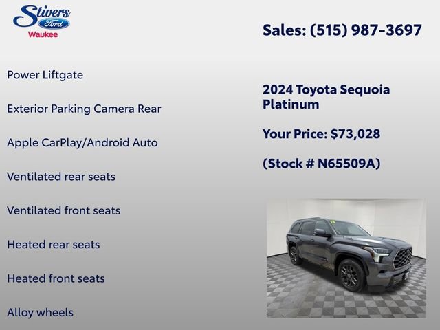 Used 2024 Toyota Sequoia Platinum AWD/4WD image 16