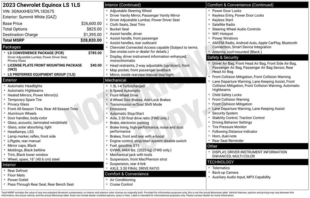 Used 2023 Chevrolet Equinox LS w/ LS Convenience Package FWD image 5