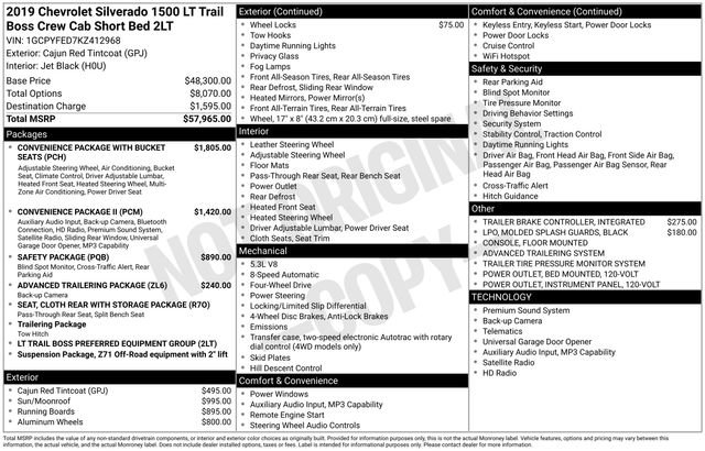 Used 2019 Chevrolet Silverado 1500 LT Trail Boss image 38