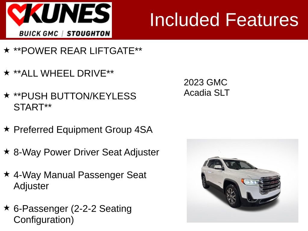 Used 2023 GMC Acadia SLT image 3