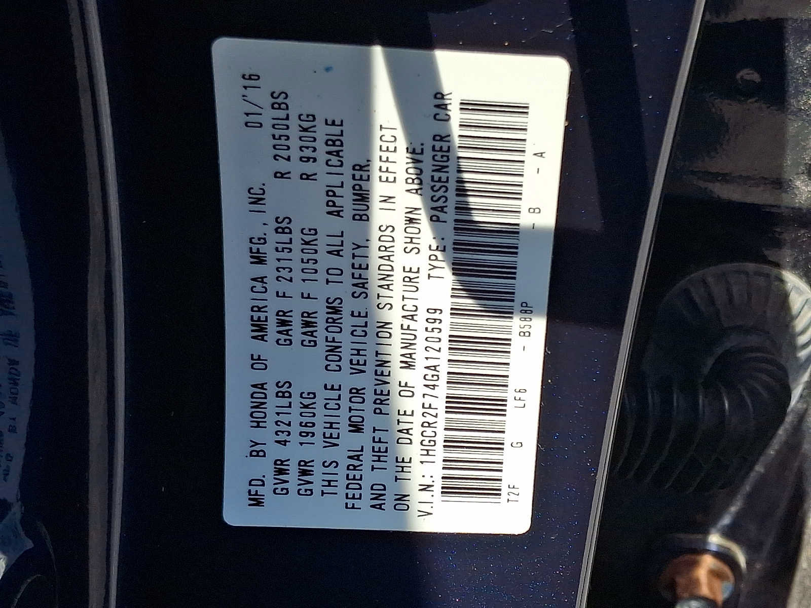 Used 2016 Honda Accord EX image 27