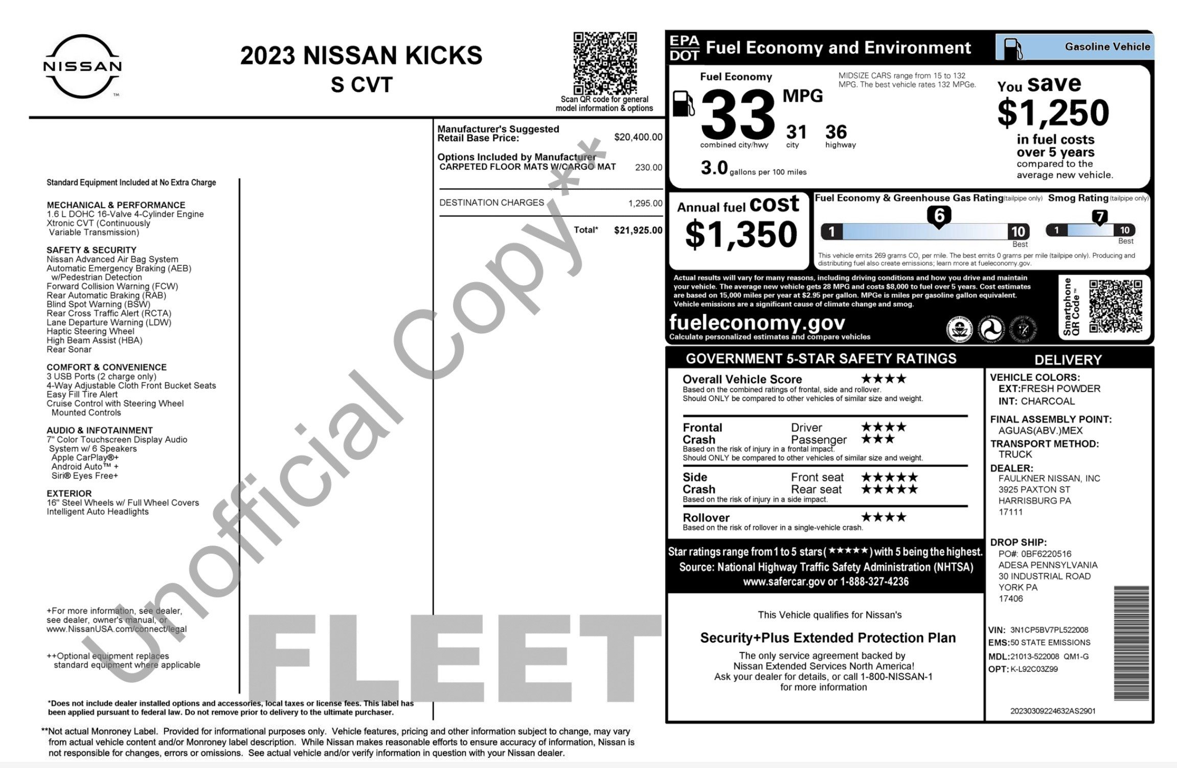 Used 2023 Nissan Kicks S FWD image 2
