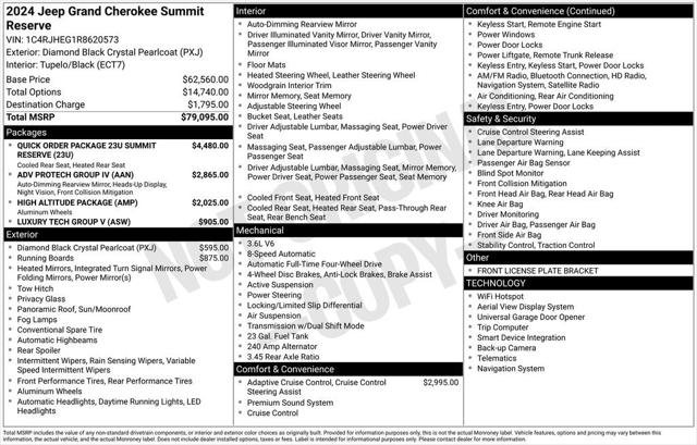 Certified 2024 Jeep Grand Cherokee Summit AWD/4WD image 14