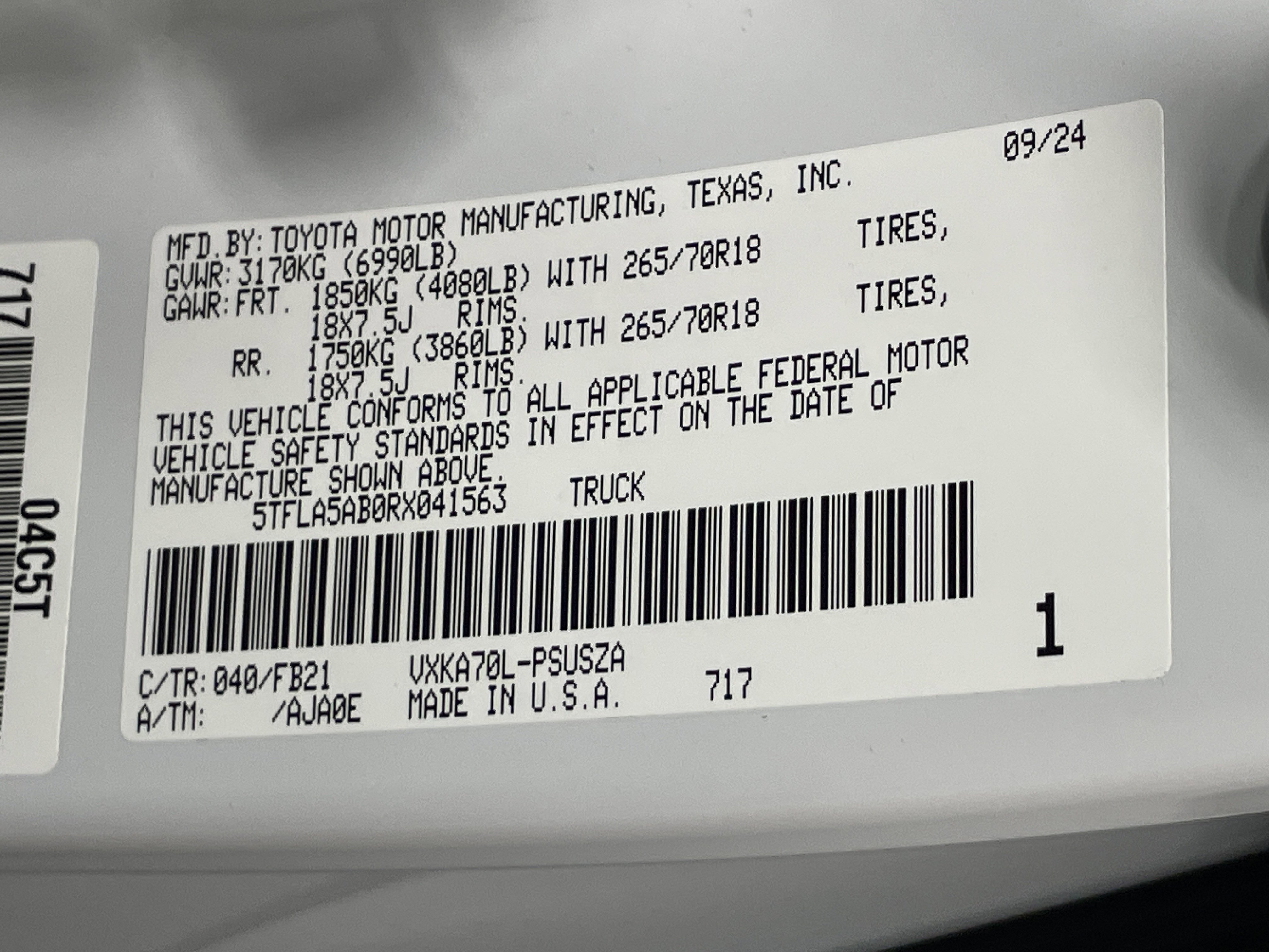 Used 2024 Toyota Tundra SR5 w/ SR5 Convenience Package RWD image 36