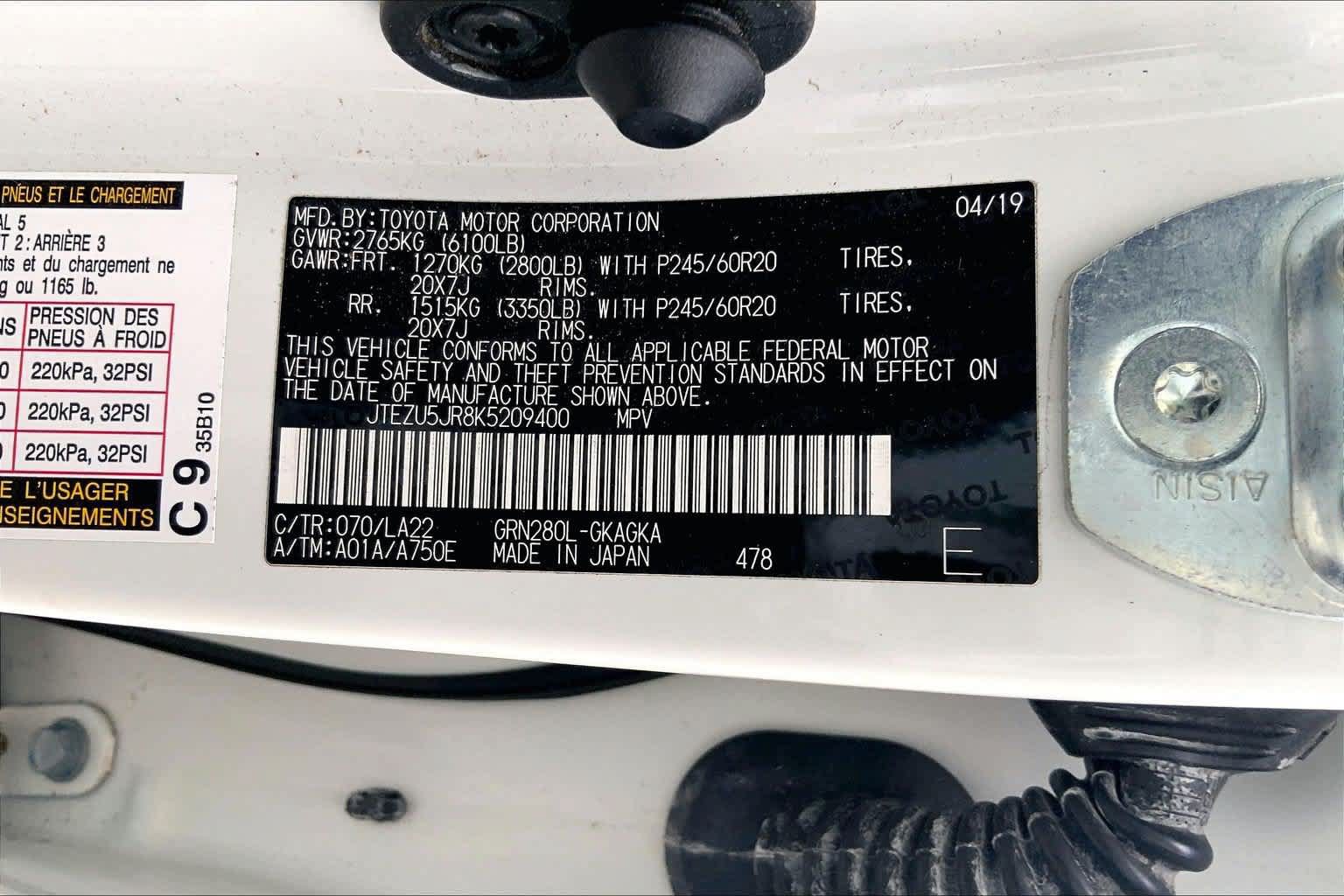 Used 2019 Toyota 4Runner Limited RWD image 20