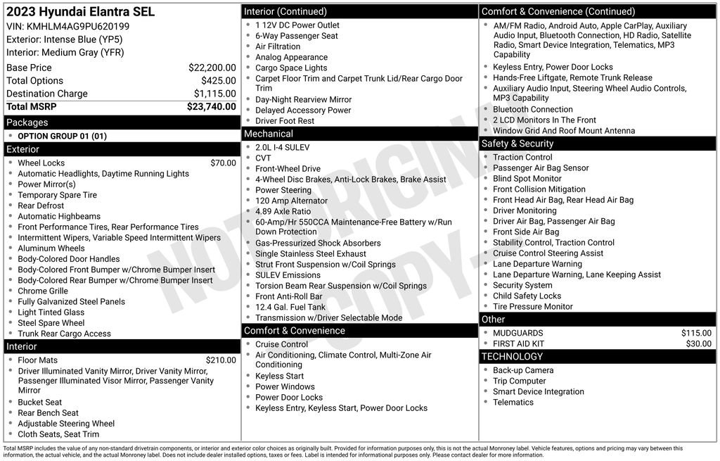 Certified 2023 Hyundai Elantra SEL FWD image 6