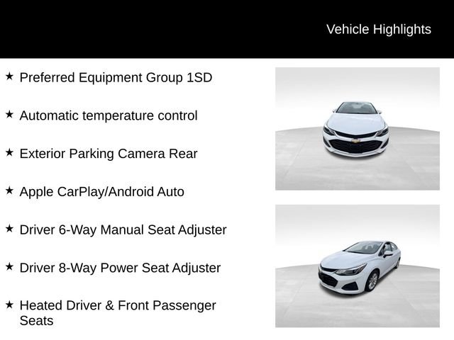 Certified 2019 Chevrolet Cruze LT w/ LT Fleet Convenience Package FWD image 13
