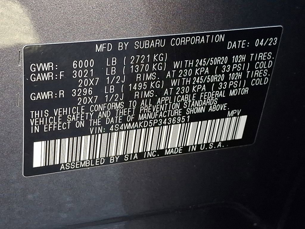 Used 2023 Subaru Ascent Onyx Edition Limited image 37