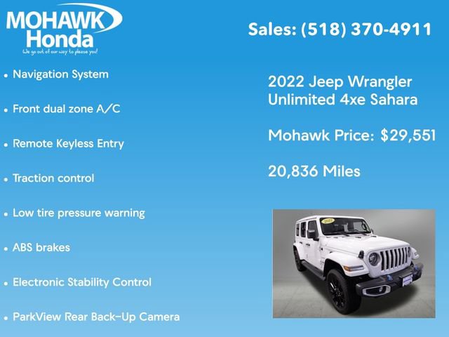 Used 2022 Jeep Wrangler Unlimited Sahara w/ Cold Weather Group image 14