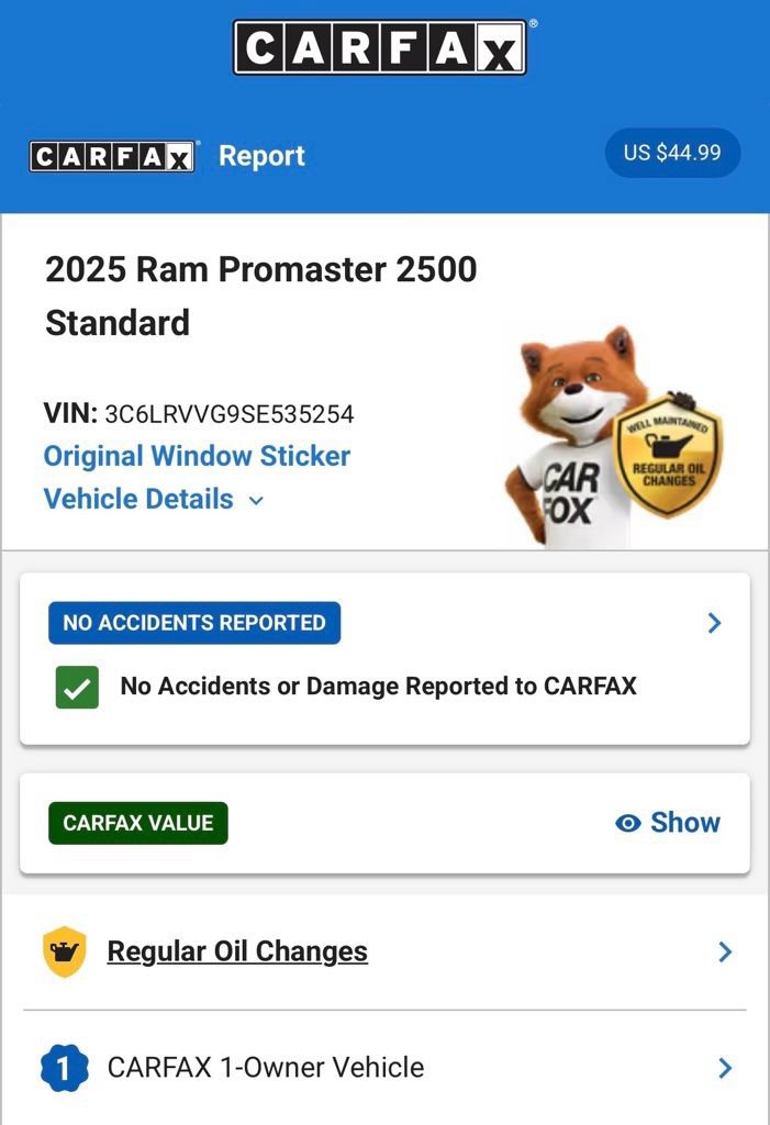 Used 2025 RAM ProMaster 2500 w/ U-Haul Equipment Group FWD image 4