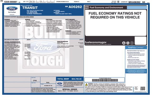 Used 2021 Ford Transit 350 w/ Exterior Upgrade Package RWD image 23