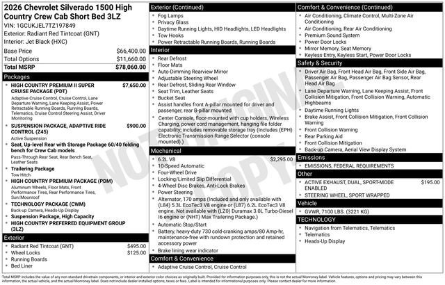 New 2026 Chevrolet Silverado 1500 High Country image 5
