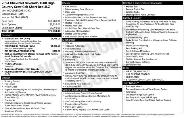 Certified 2024 Chevrolet Silverado 1500 High Country w/ Midnight Edition image 6