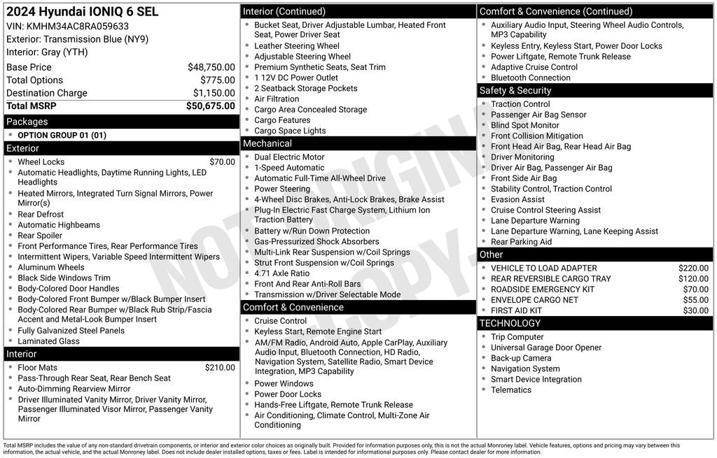 Used 2024 Hyundai Ioniq 6 SEL AWD/4WD image 40
