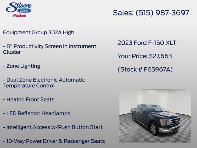 Used 2023 Ford F150 XLT w/ Equipment Group 302A High AWD/4WD image 16