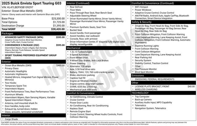 New 2025 Buick Envista Sport Touring w/ Convenience II Package image 35