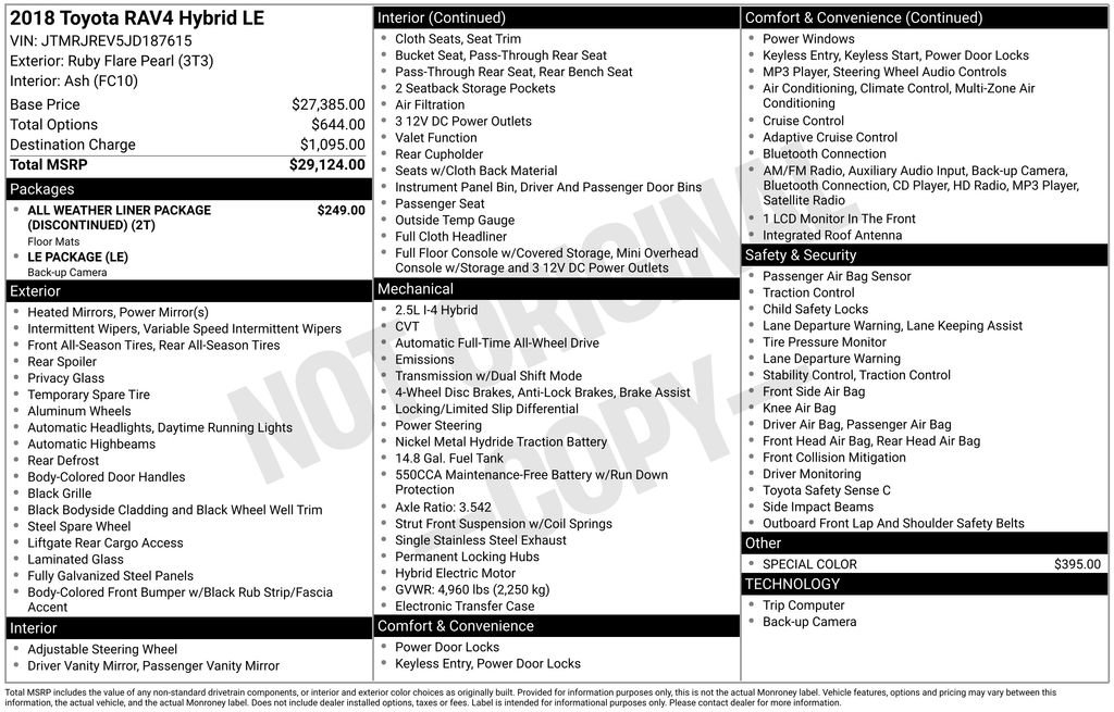 Used 2018 Toyota RAV4 LE AWD/4WD image 7