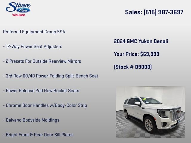 Used 2024 GMC Yukon Denali w/ LPO, Floor Liner Package AWD/4WD image 8