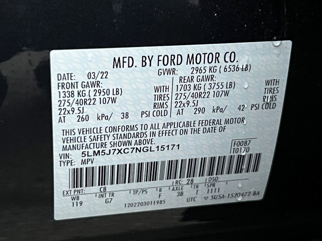 Used 2022 Lincoln Aviator Reserve w/ Equipment Group 201A image 31