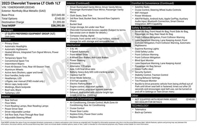 Certified 2023 Chevrolet Traverse LT FWD image 34