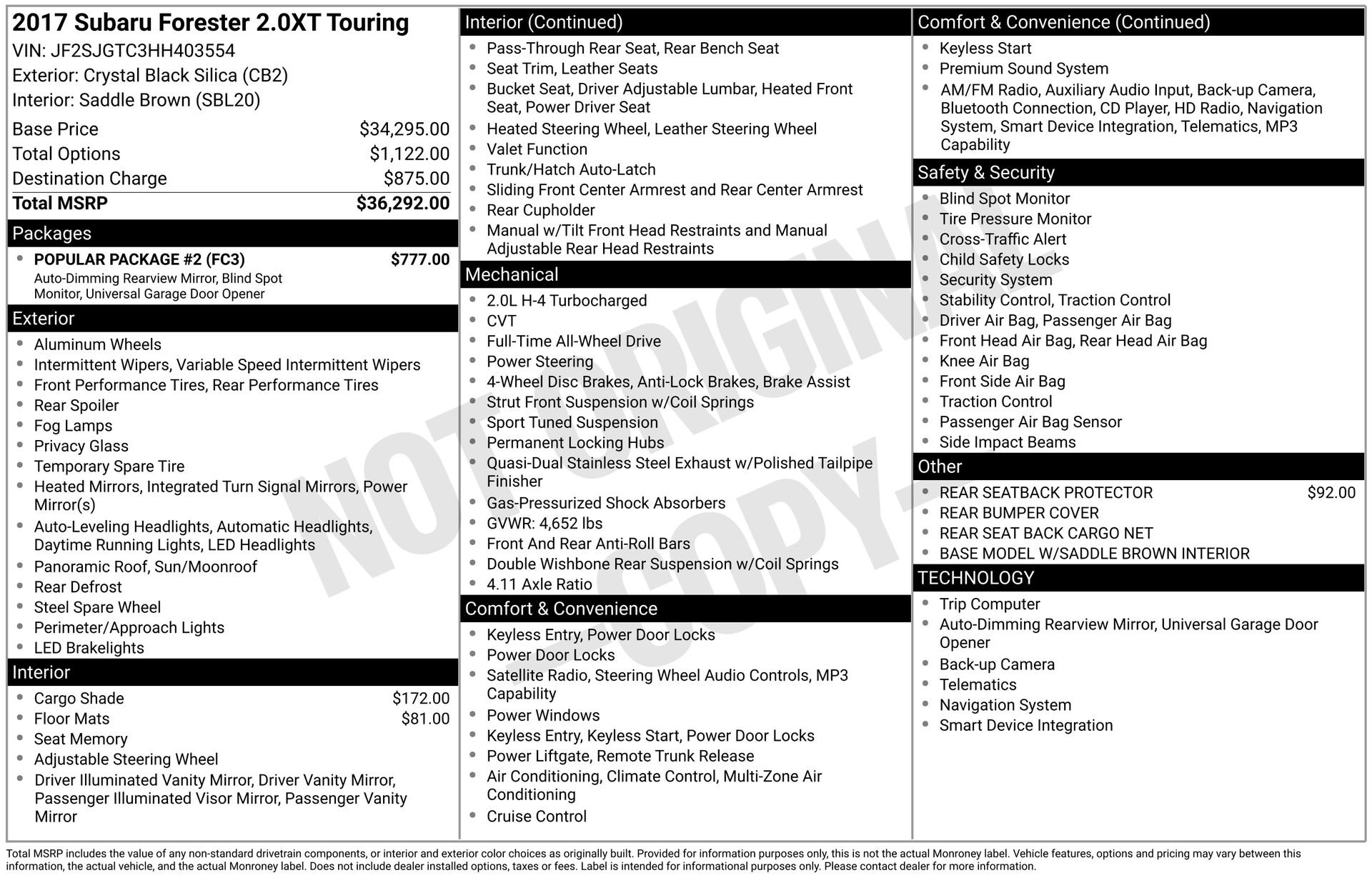 Used 2017 Subaru Forester 2.0XT Touring w/ Popular Package #2 image 5