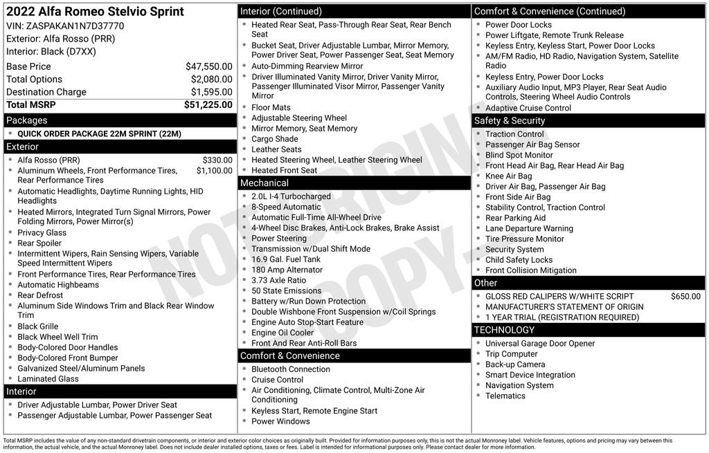 Used 2022 Alfa Romeo Stelvio Sprint image 33