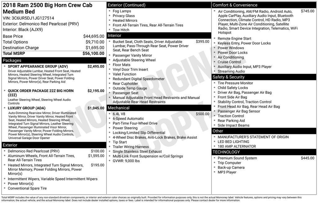 Used 2018 RAM 2500 Big Horn w/ Sport Appearance Group image 32