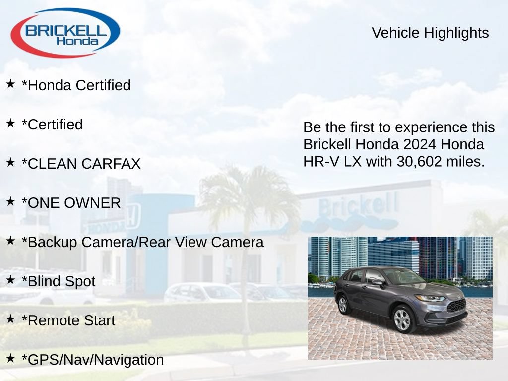 Certified 2024 Honda HR-V LX image 9