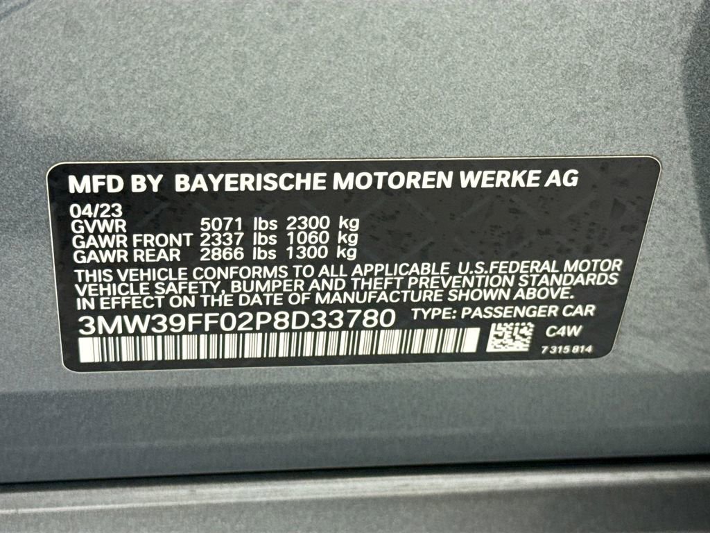 Certified 2023 BMW 330e w/ M Sport Package RWD image 34