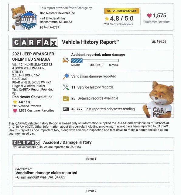 Used 2021 Jeep Wrangler Unlimited Sahara image 5