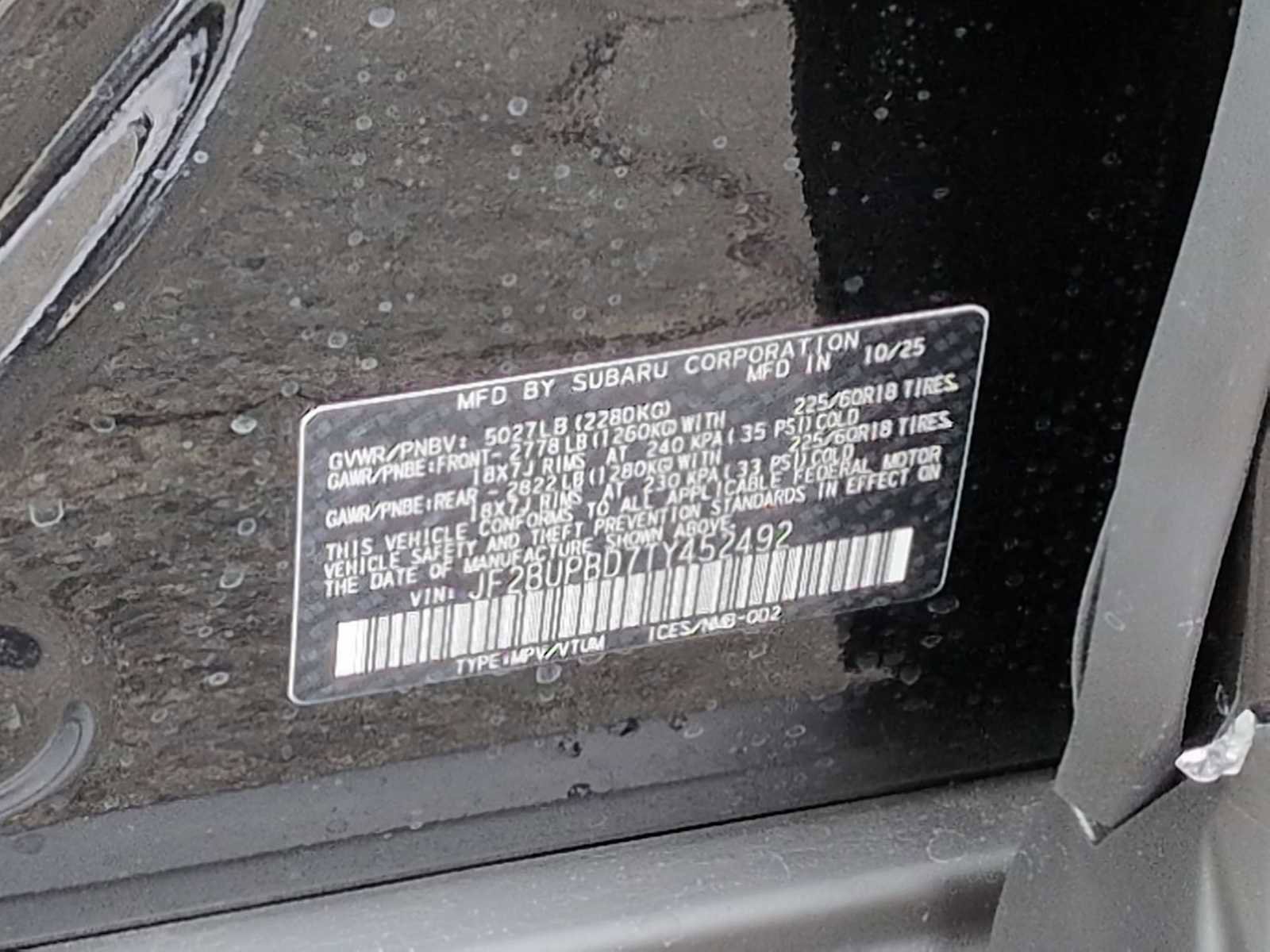 New 2026 Subaru Outback Premium image 38