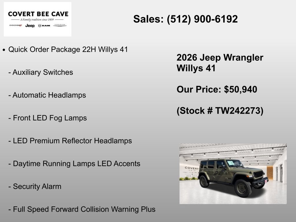 New 2026 Jeep Wrangler Unlimited Sport AWD/4WD image 19