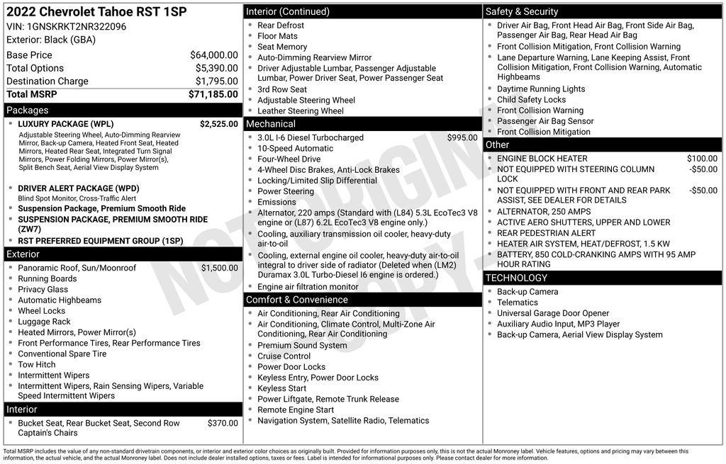 Used 2022 Chevrolet Tahoe RST w/ Luxury Package image 27