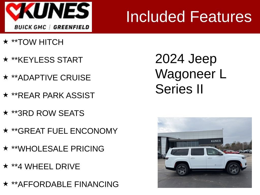 Used 2024 Jeep Wagoneer L Series II w/ Flexible Seating Group AWD/4WD image 3