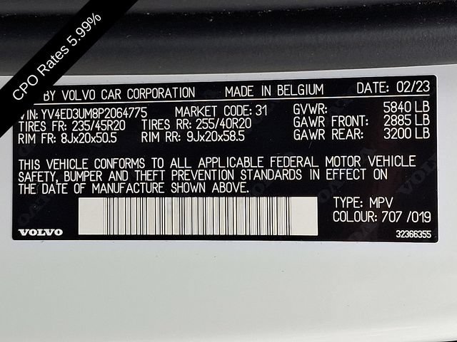 Certified 2023 Volvo XC40 Recharge Ultimate w/ Protection Package Premier AWD/4WD image 29