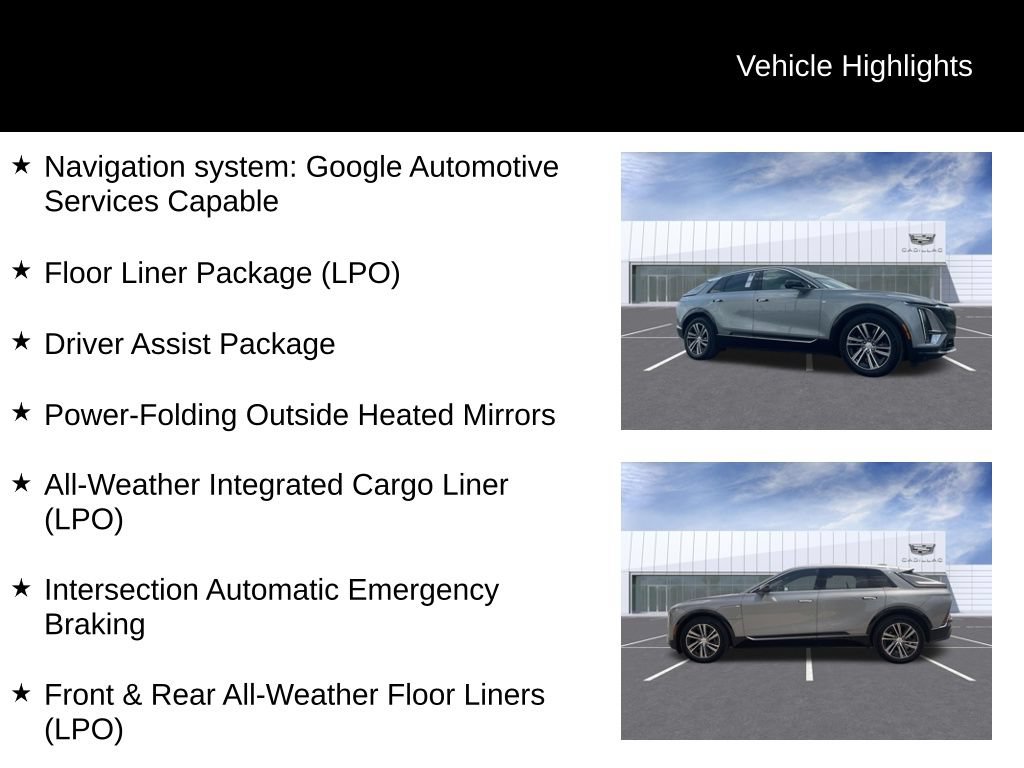 Certified 2024 Cadillac Lyriq Luxury w/ LPO, Floor Liner Package AWD/4WD image 10