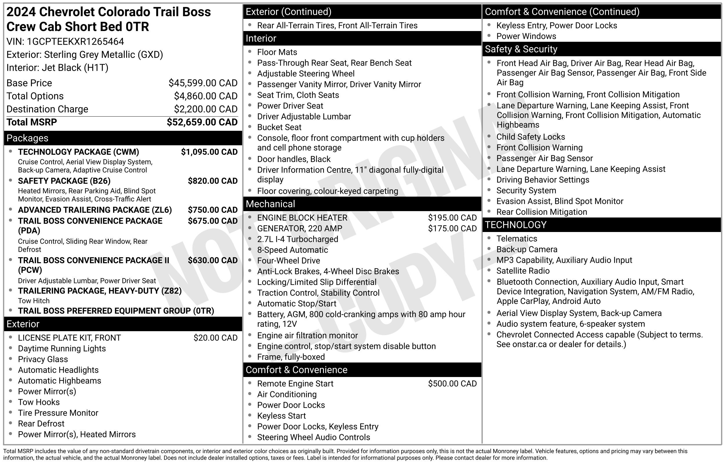 Used 2024 Chevrolet Colorado Trail Boss w/ Technology Package AWD/4WD image 2