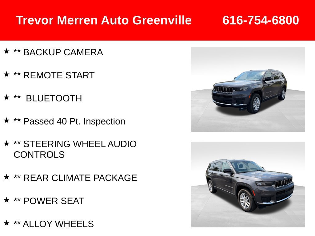 Used 2024 Jeep Grand Cherokee L Laredo w/ Luxury Tech Group I AWD/4WD image 14
