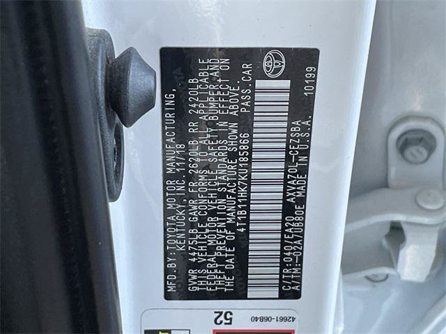 Certified 2019 Toyota Camry SE w/ Carpet Mat Package FWD image 32