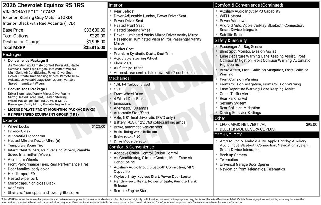Used 2026 Chevrolet Equinox RS image 12