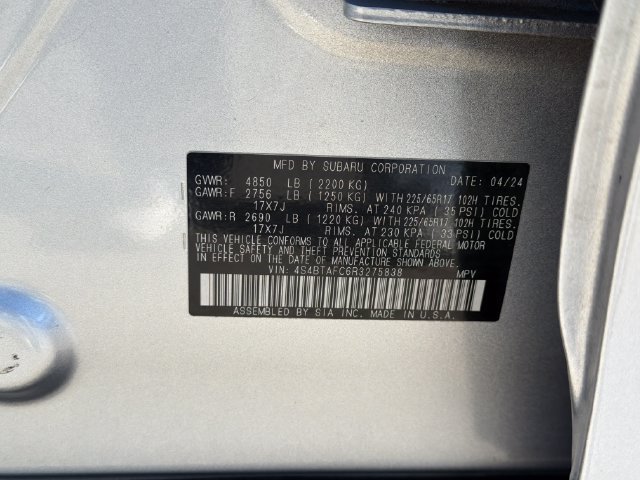 Used 2024 Subaru Outback Premium w/ Popular Package #1A AWD/4WD image 30