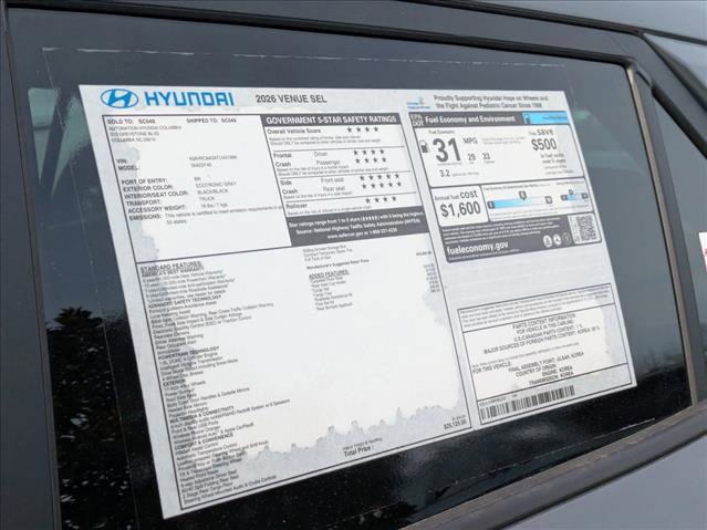 New 2026 Hyundai Venue SEL FWD image 25