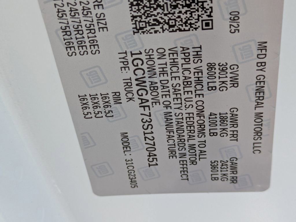 New 2025 Chevrolet Express 2500 w/ Communications Package image 31