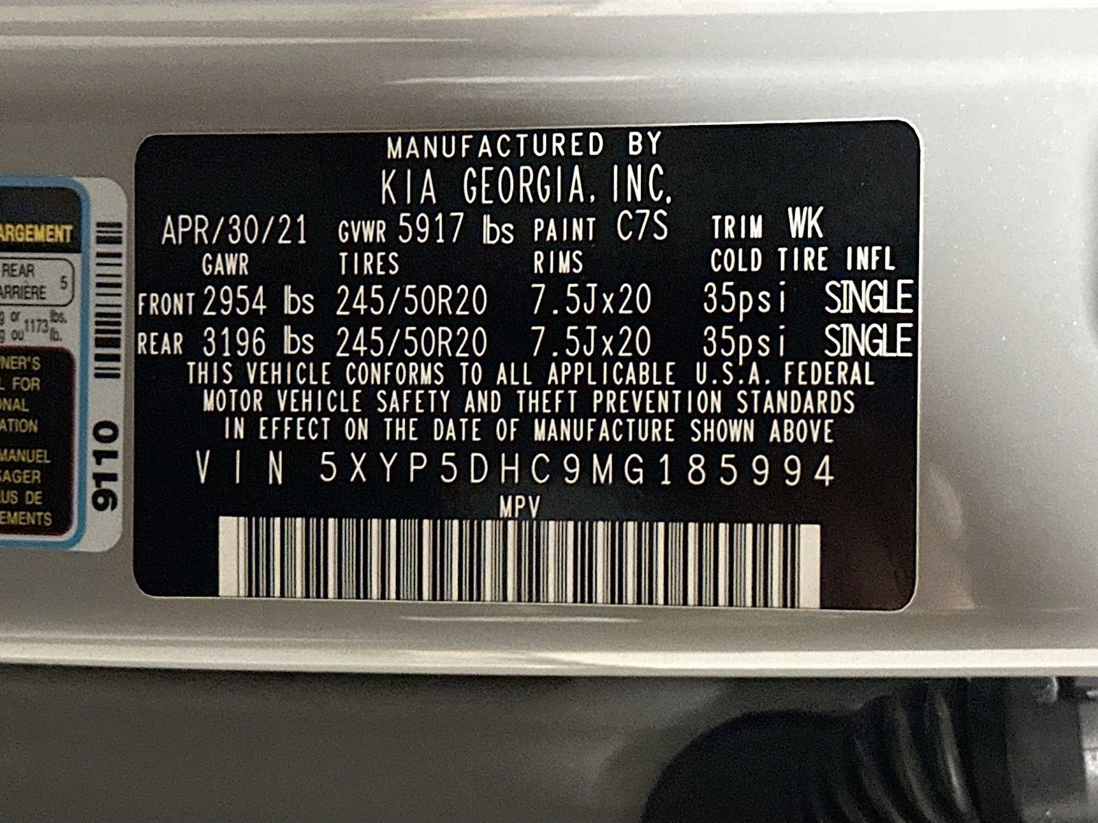 Used 2021 Kia Telluride SX w/ Nightfall Edition Package image 35