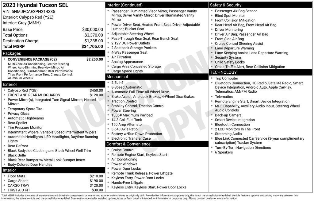 Used 2023 Hyundai Tucson SEL w/ Convenience Package AWD/4WD image 37