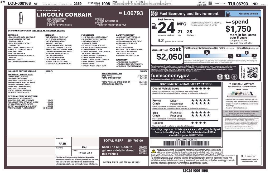 New 2026 Lincoln Corsair Reserve image 4