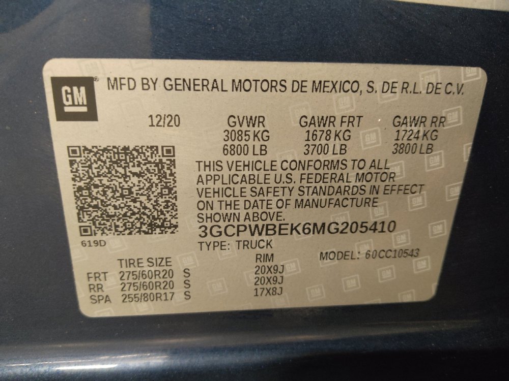Used 2021 Chevrolet Silverado 1500 Custom w/ LPO, Dark Essentials Package RWD image 33